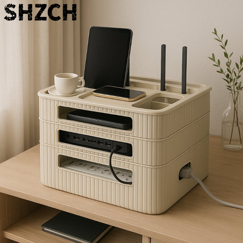 Cable Box Organizer - صندوق تخزين لجهاز التوجيه اللاسلكي وحامل