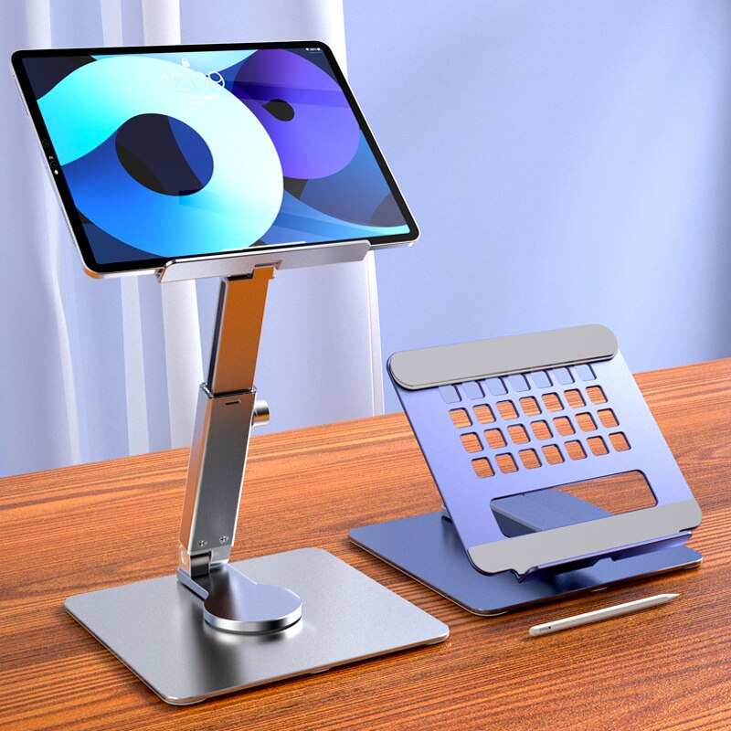 Desk Setup Ipad - حامل لوحي من الألومنيوم بحامل قابل
