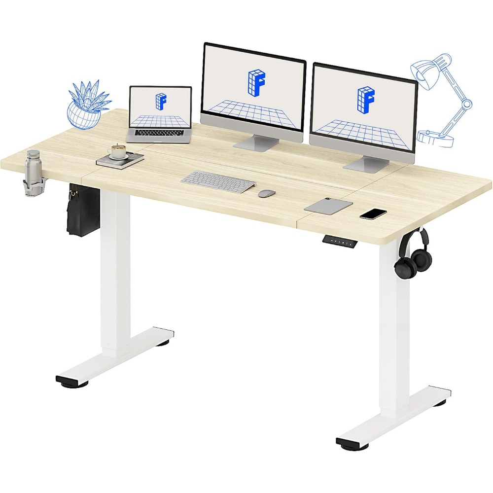 Desk Setup For Office - مكتب كهربائي قابل للوقوف من FLEXISPOT،