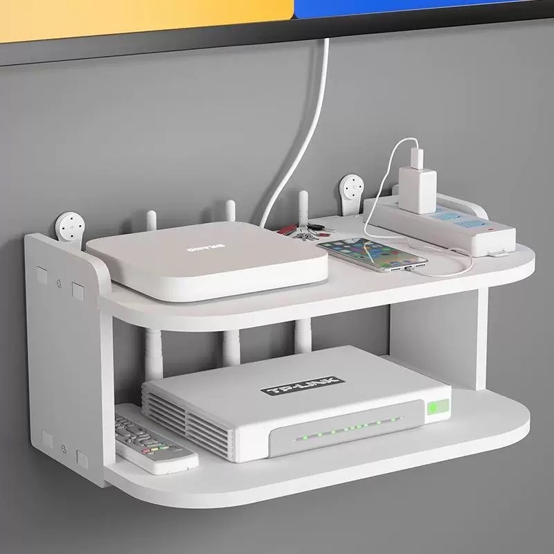 Desk Setup Tv - رف منظم للراوتر والكابلات يثبت على