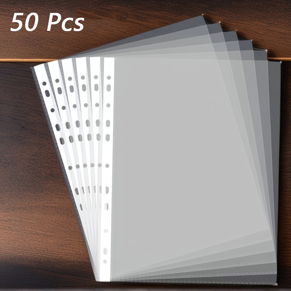 Ring Binder Box - 50 مجلد بلاستيكي شفاف مقاس A4