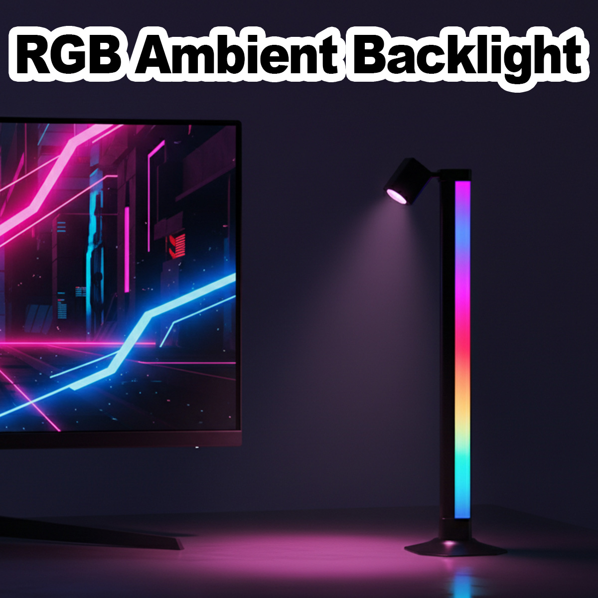 Desk Setup Tv - شريط إضاءة ذكي LED RGB متزامن