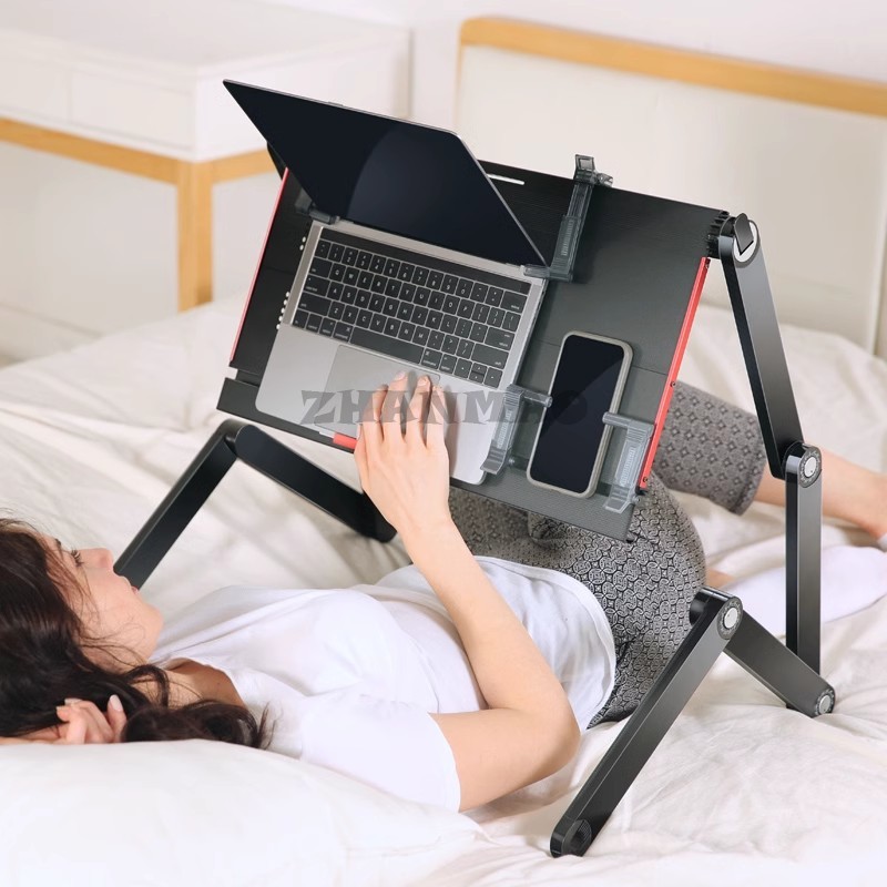 Desk Setup Maker - كذب مسطح على السرير، مكتب كمبيوتر