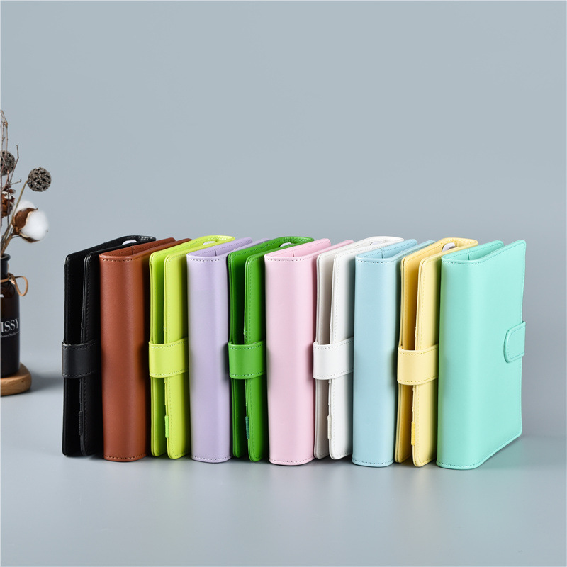 Ring Binder Box - A6/A5 معكرون اللون بولي Leather الجلود