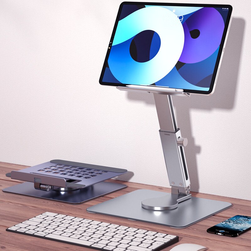 حامل لوحي من الألومنيوم بحامل  - مراجعة Desk Setup Ipad وسعره
