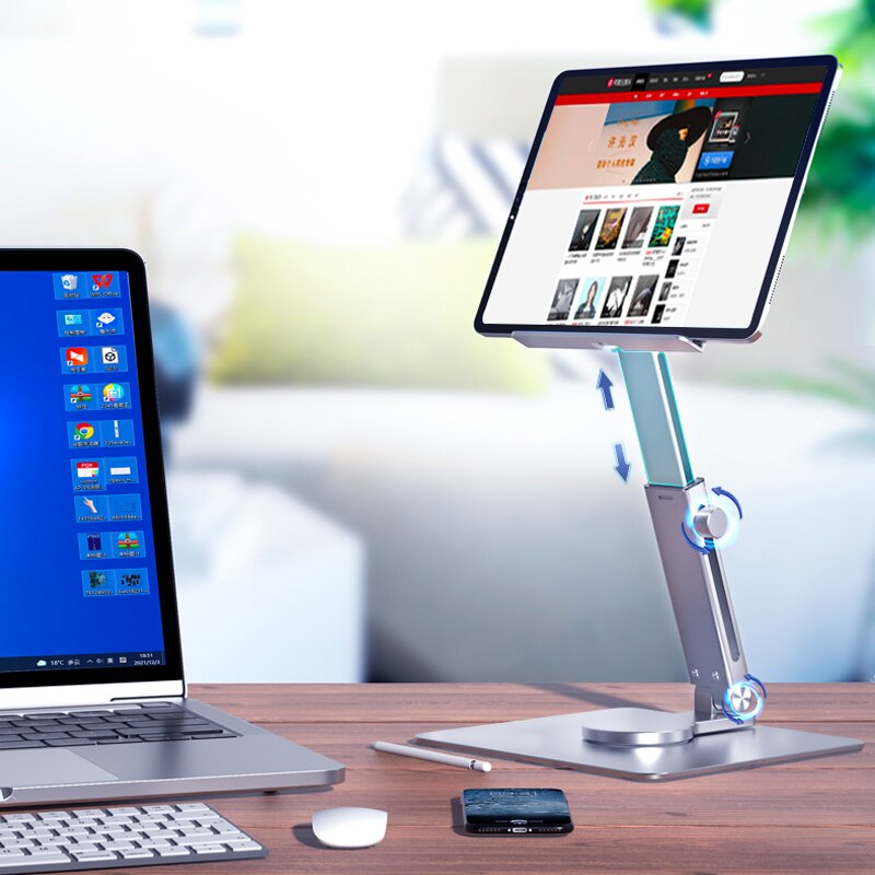 حامل لوحي من الألومنيوم بحامل  - مراجعة Desk Setup Ipad وسعره