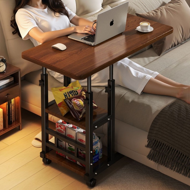طاولة جانبية متحركة قابلة للرف - مراجعة Desk Setup Maker وسعره