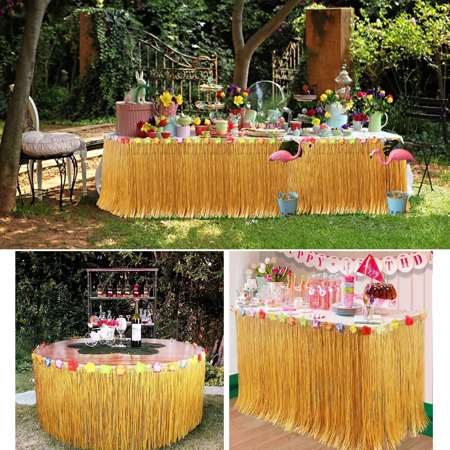 القش اللون Luau العشب تنورة ال - مراجعة Desk Setup Girl وسعره