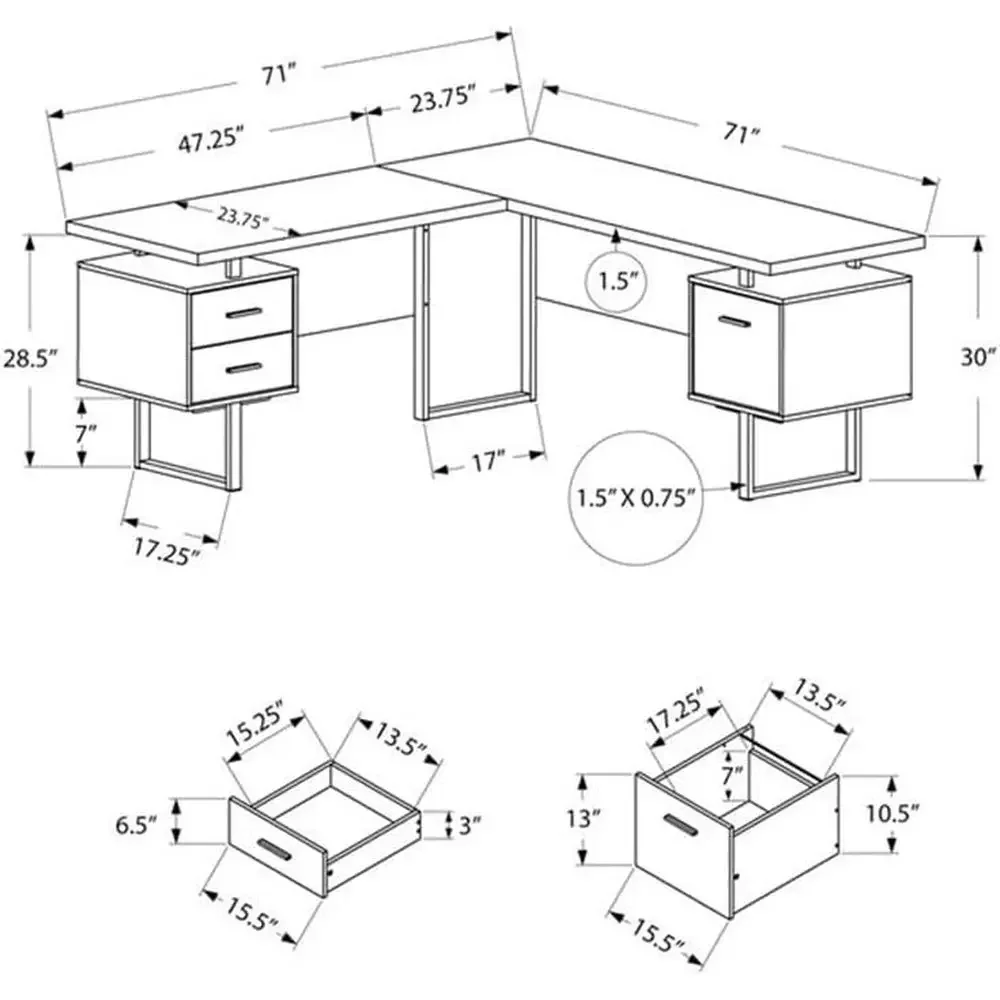 مكتب كمبيوتر على شكل حرف L مقا - مراجعة Desk Setup For Office وسعره