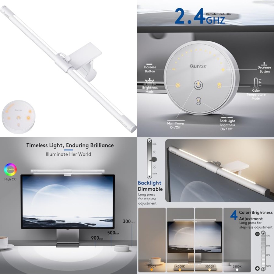 شريط إضاءة للشاشة مع جهاز تحكم - مراجعة Desk Setup For Office وسعره