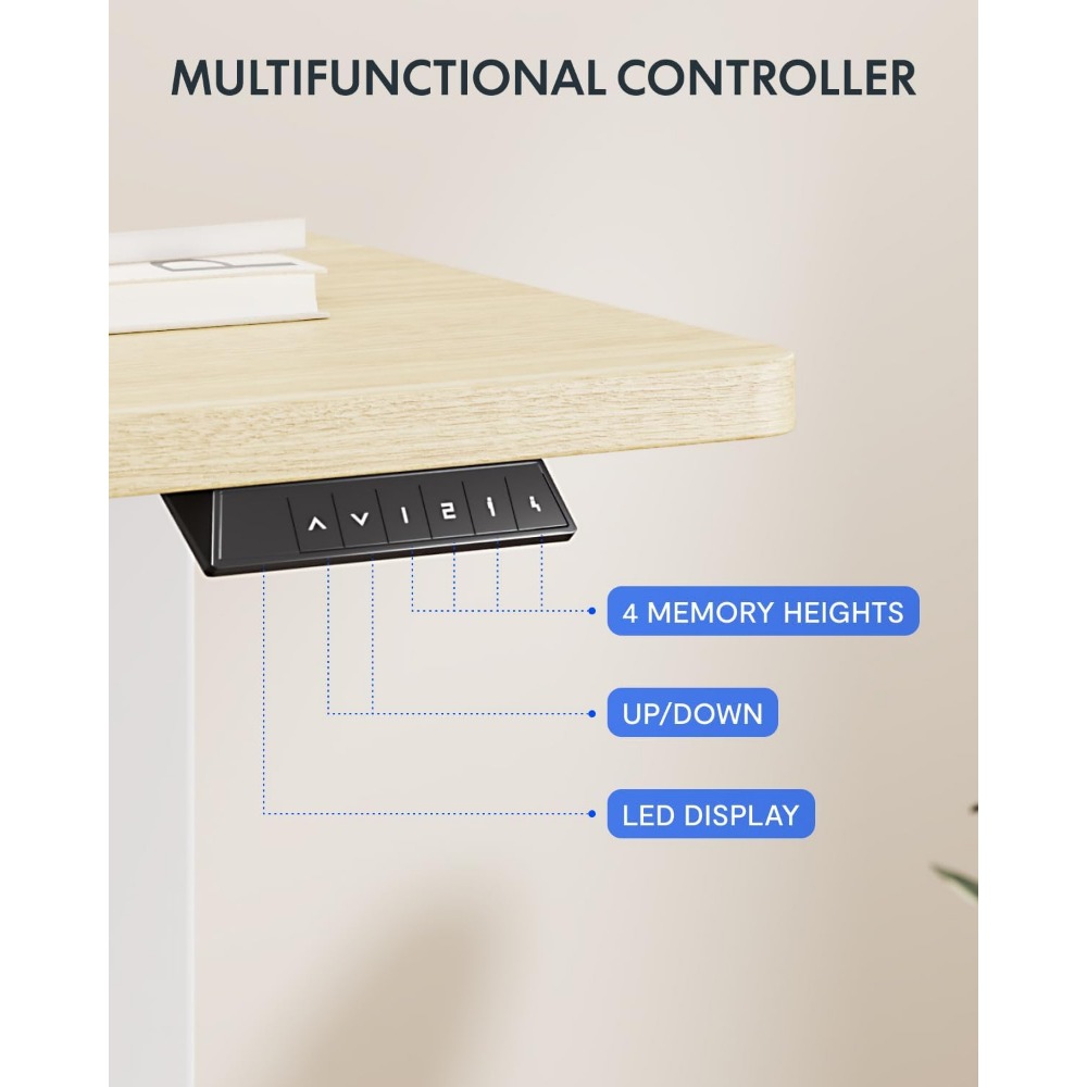 مكتب كهربائي قابل للوقوف من FL - مراجعة Desk Setup For Office وسعره