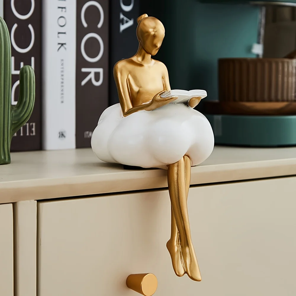 سحابة فتاة النحت مجردة الفن ال - مراجعة Desk Setup Girl وسعره