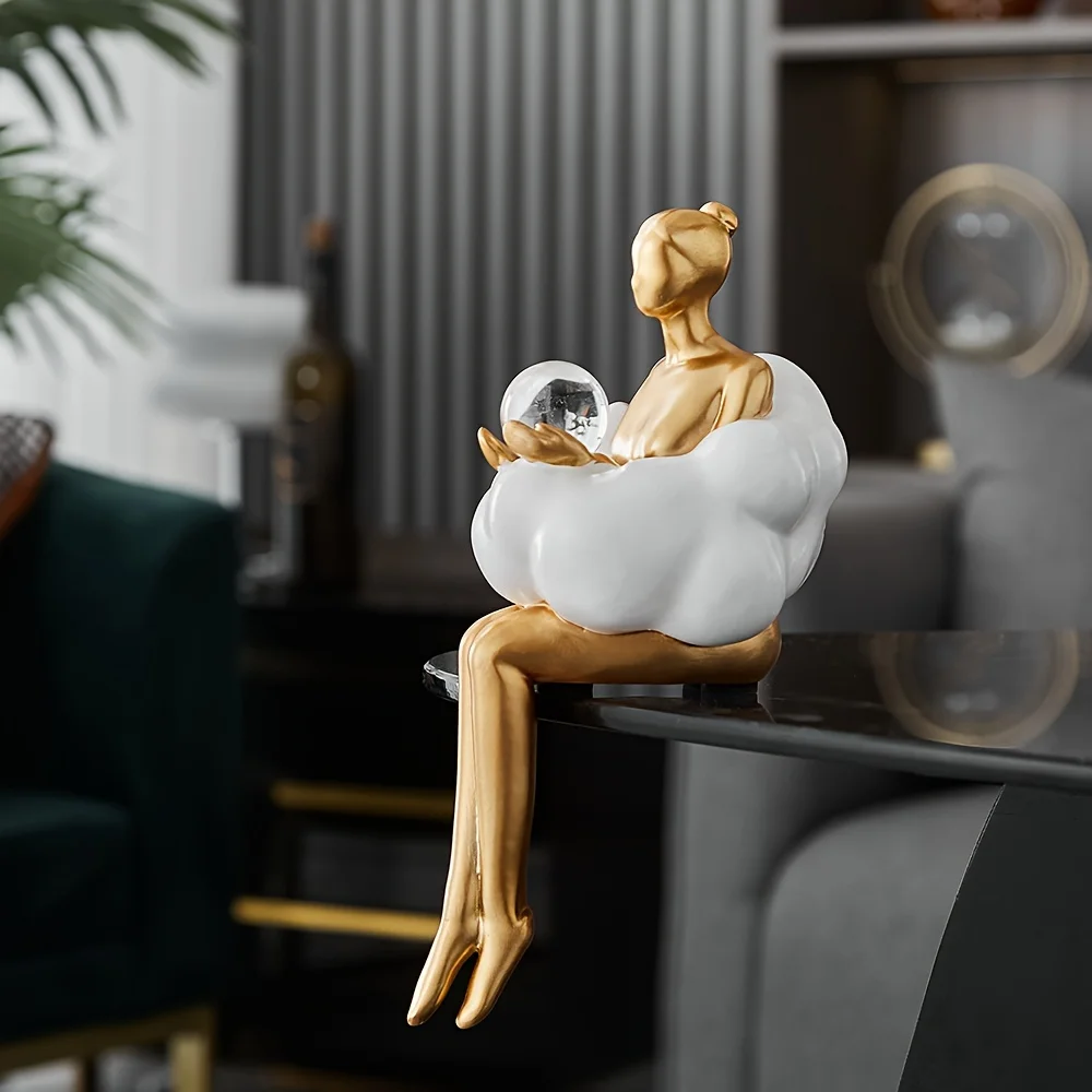 سحابة فتاة النحت مجردة الفن ال - مراجعة Desk Setup Girl وسعره