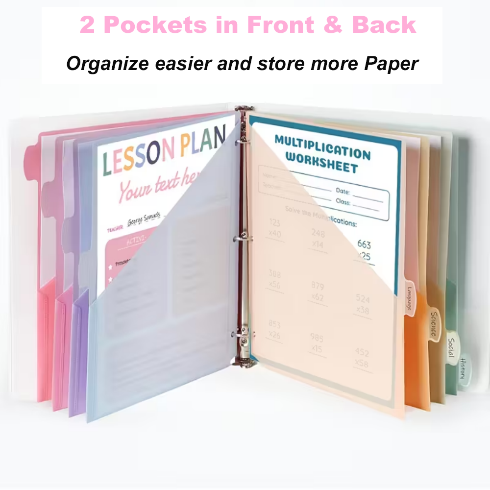 8 قطع من الفواصل ذات 3 حلقات م - مراجعة Ring Binder Box وسعره