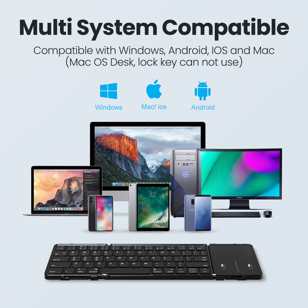 لوحة مفاتيح لاسلكية قابلة للطي - مراجعة Desk Setup Ipad وسعره