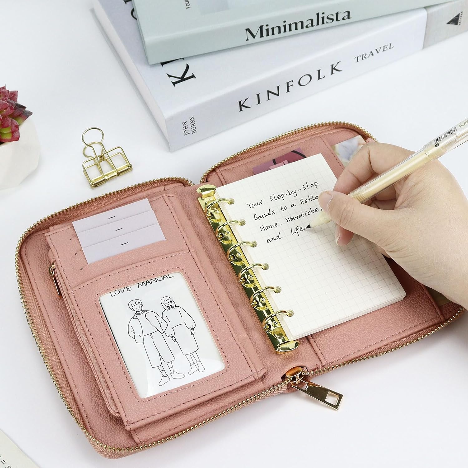 A7 الجلود الميزانية الموثق الن - مراجعة Ring Binder Box وسعره
