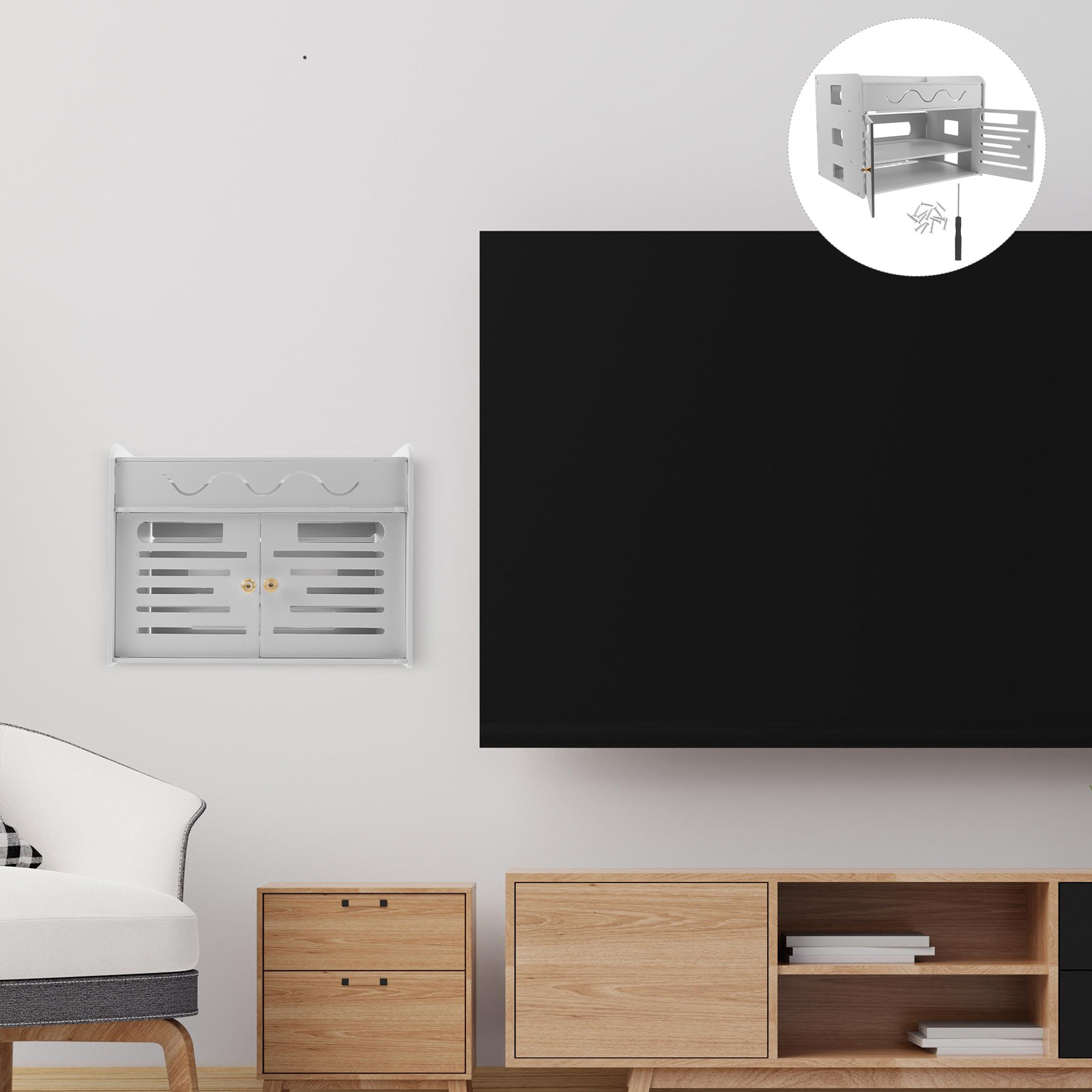 صندوق تخزين لجهاز التوجيه اللا - مراجعة Cable Box Organizer وسعره