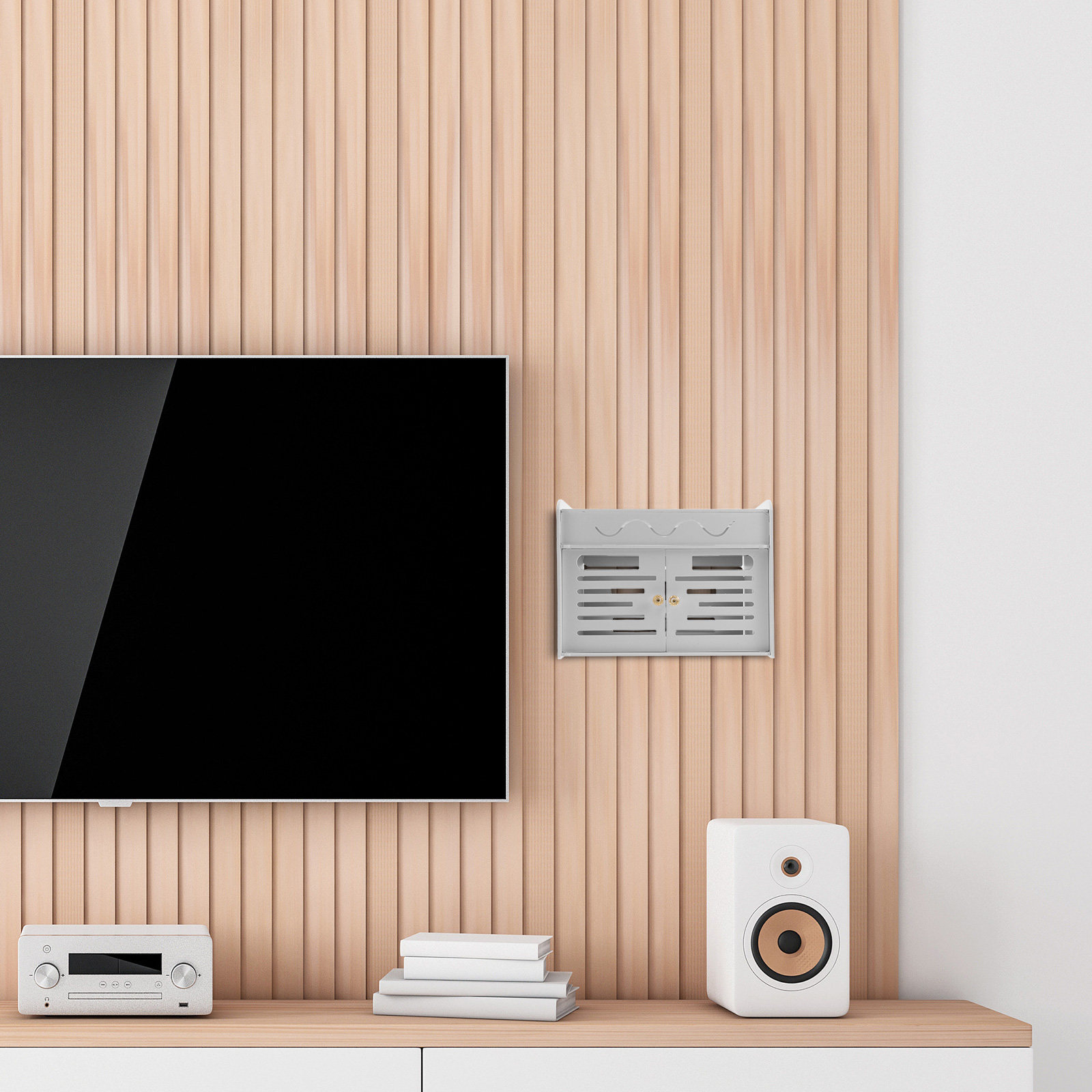 صندوق تخزين لجهاز التوجيه اللا - مراجعة Cable Box Organizer وسعره