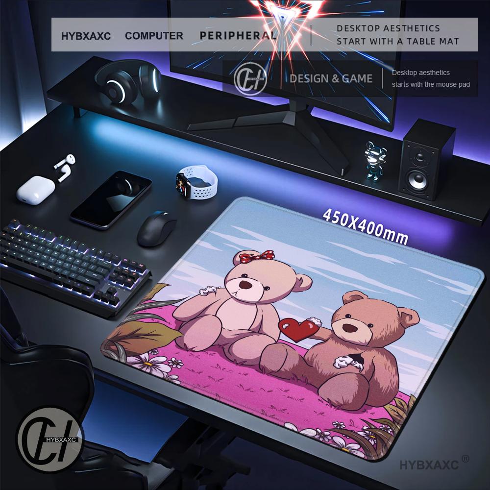 HYBXAXC حصيرة مكتب صغيرة بتصمي - مراجعة Desk Setup Couple وسعره