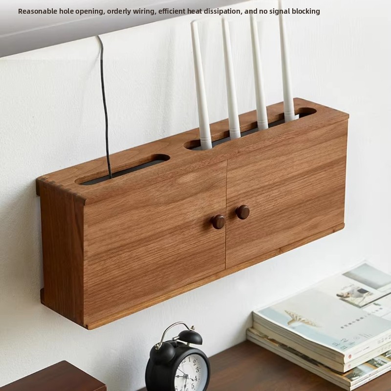 منظم راوتر من الخشب الصلب بتصم - مراجعة Cable Box Organizer وسعره