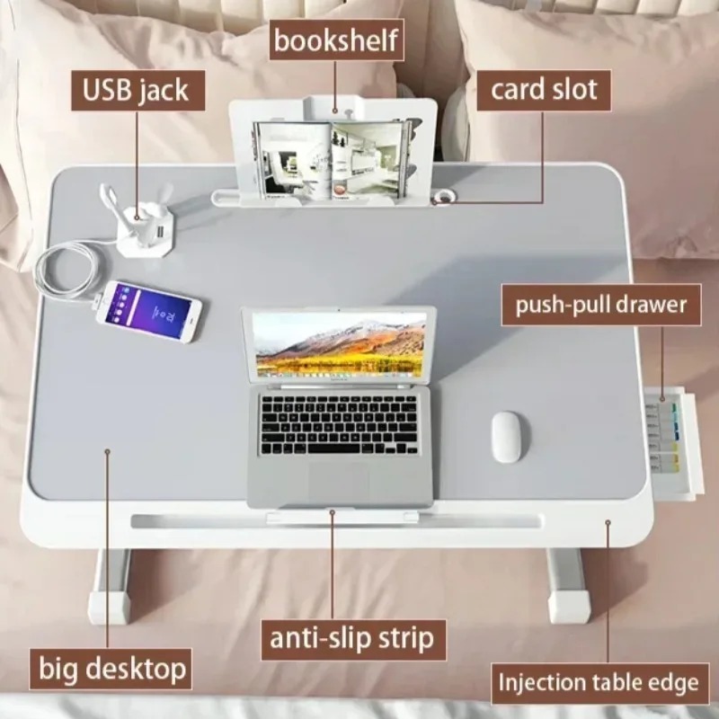 Laptop Bed Tray Table Adjustab - مراجعة Desk Setup Maker وسعره