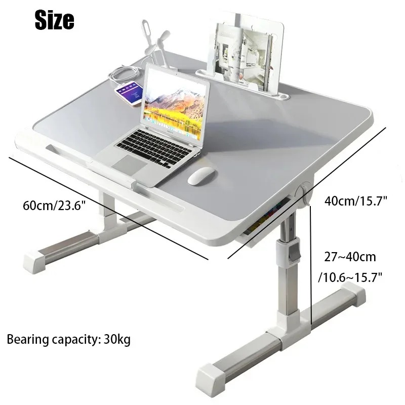 Laptop Bed Tray Table Adjustab - مراجعة Desk Setup Maker وسعره