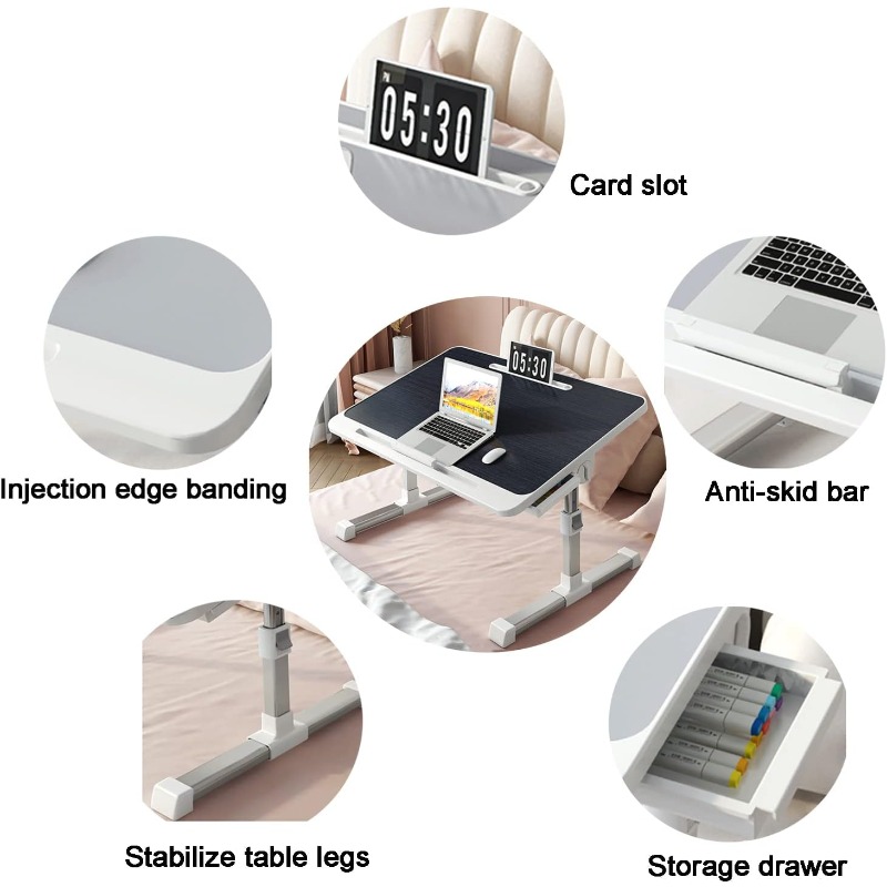 Laptop Bed Tray Table Adjustab - مراجعة Desk Setup Maker وسعره